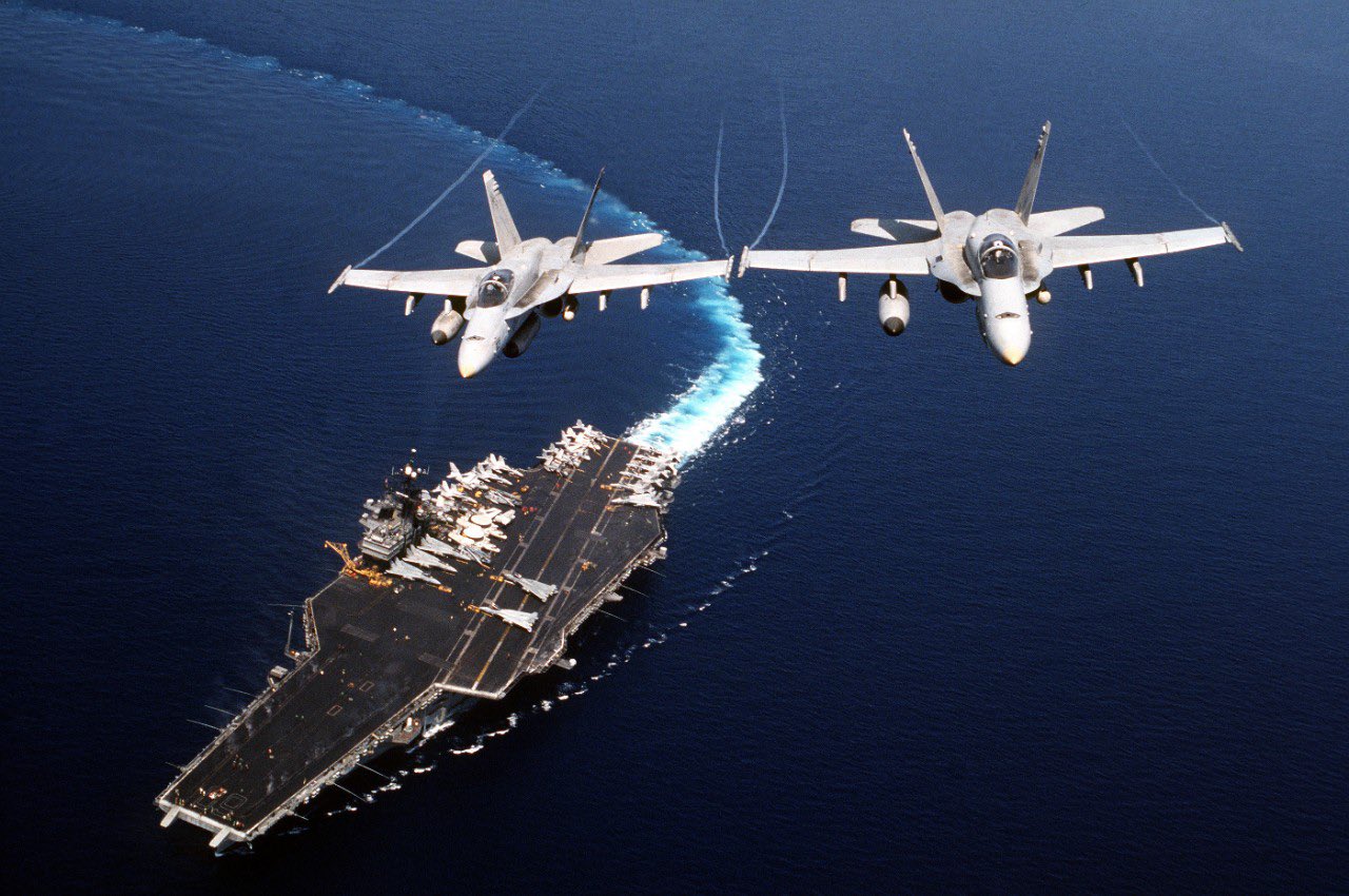 Fighter JEts Fly over US 5th Fleet